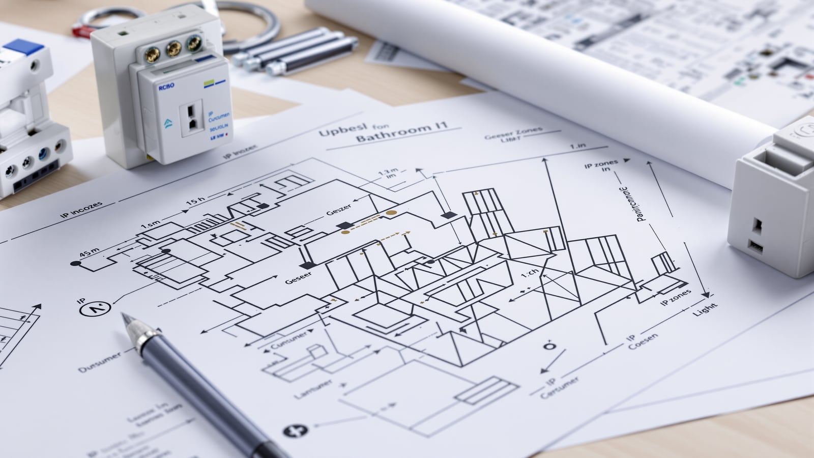 Bathroom Electrical Schedule (India): A Point-by-Point Wiring Table with Heights, Loads, Circuits & IP Zones