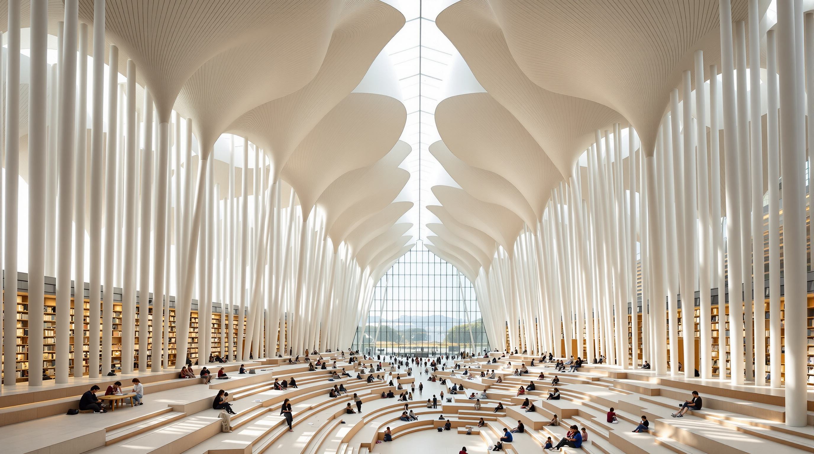 Beijing City Library: The Forest That Holds Up the Roof