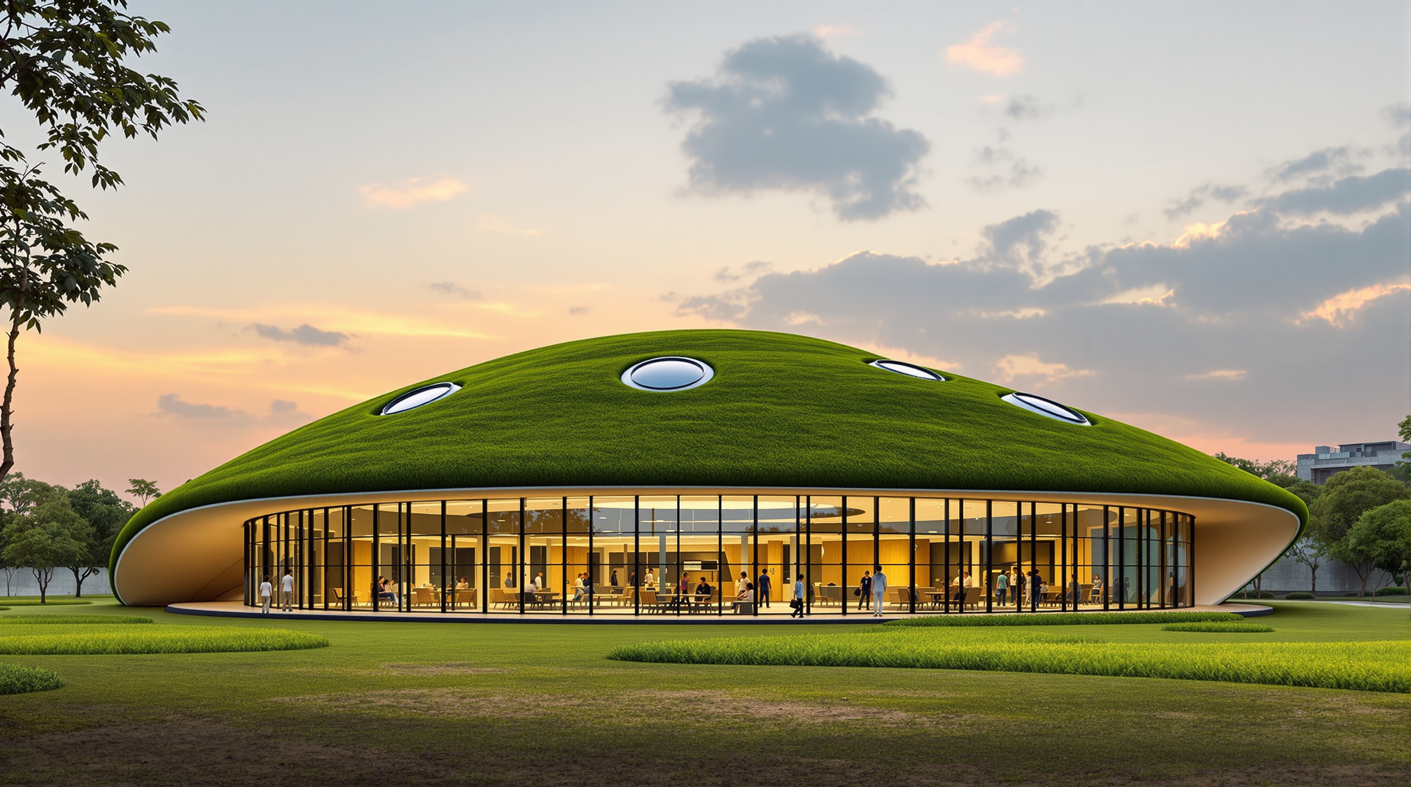 Cocoon: How andblack Turned a Preschool into a Hill You Can Walk Under