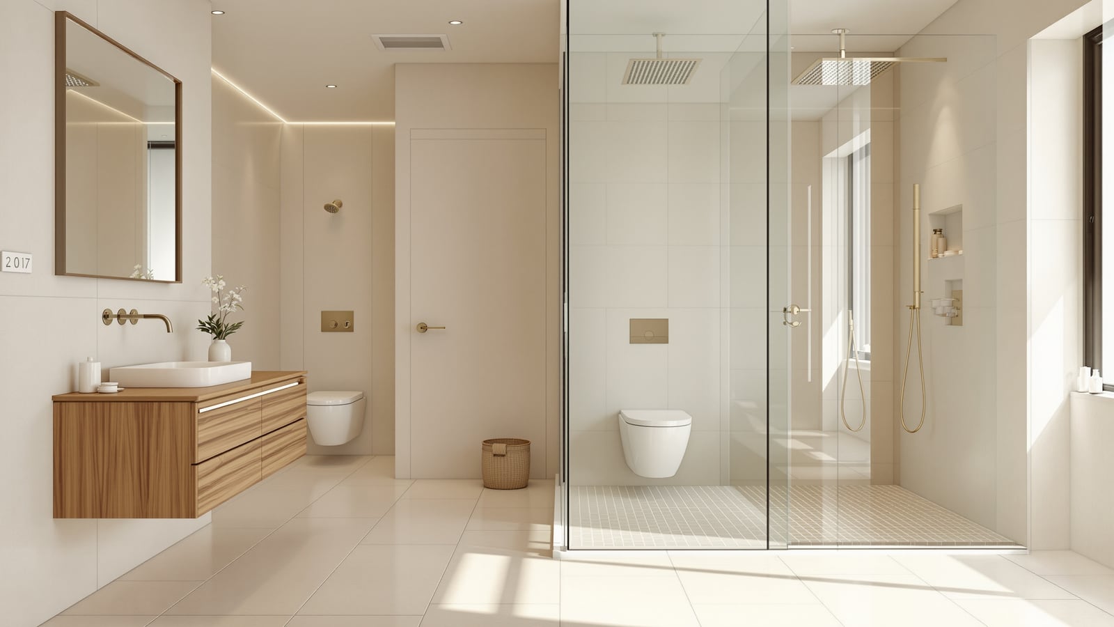 Dry Bathroom Design India: Wet-and-Dry Layout, Glass Partition & Benefits