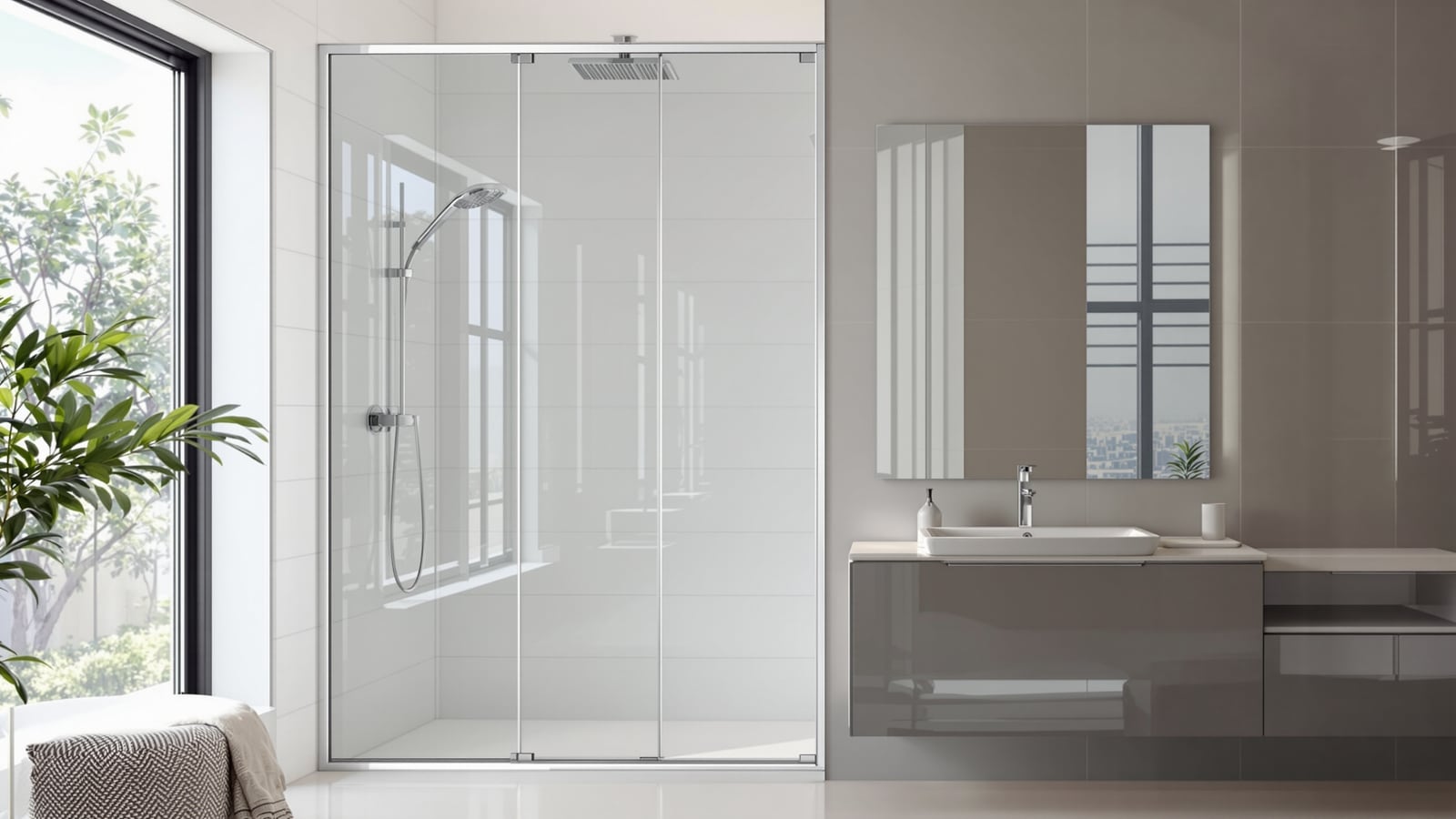 Glass Bathroom Walls India: Toughened Shower Partitions, Enclosures & Back-Painted Glass