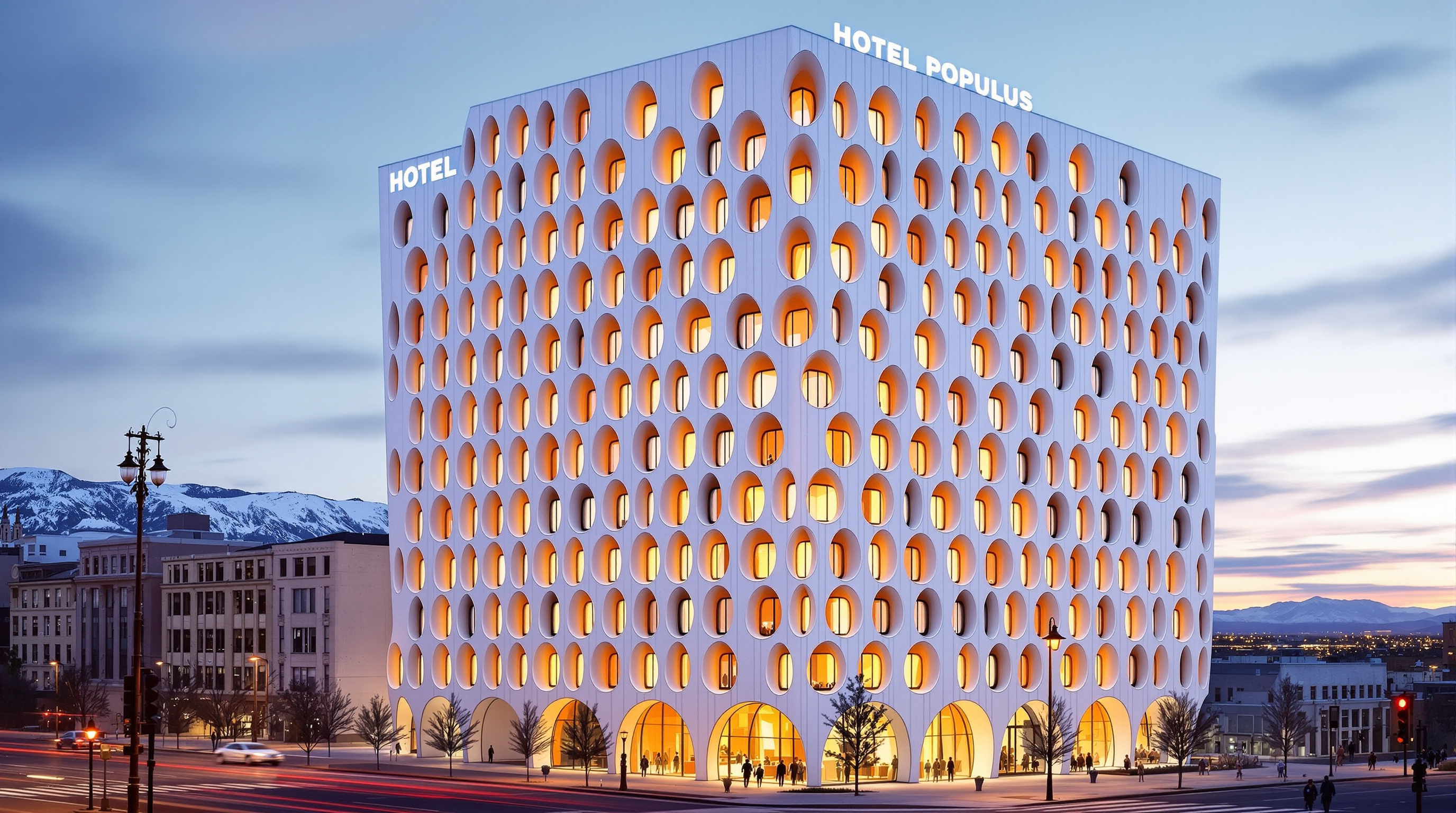 Hotel Populus: Can a Building Wearing an Aspen's Face Really Pay Back Its Carbon?