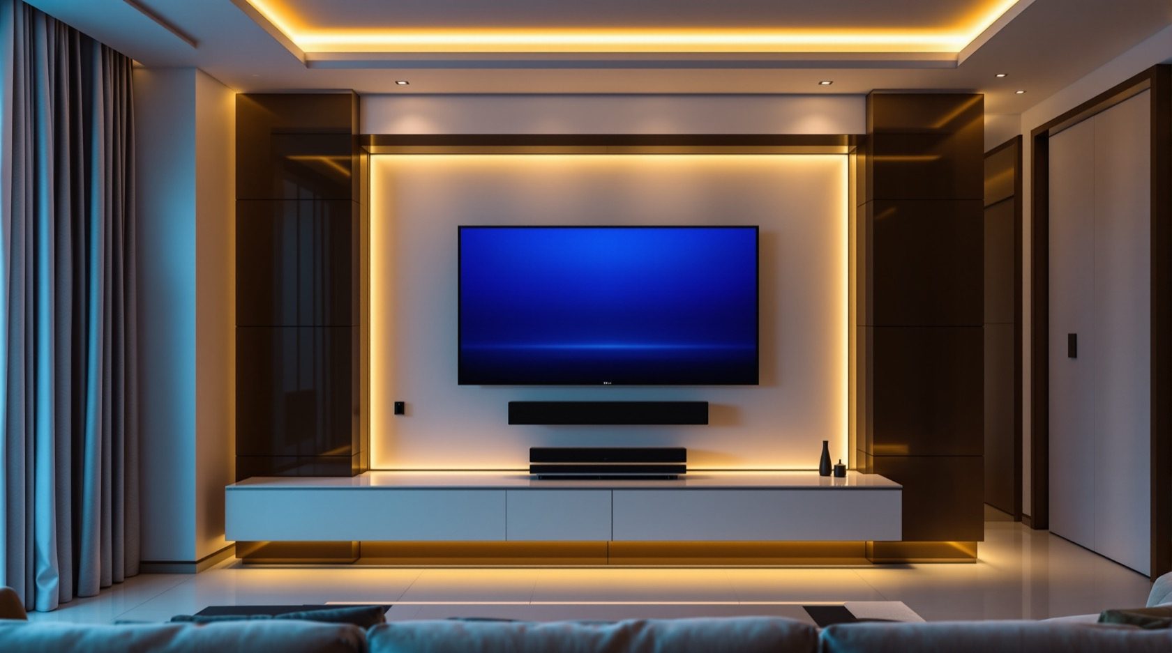 Living Room & Home-Theatre Electrical: Points, AV & Lighting
