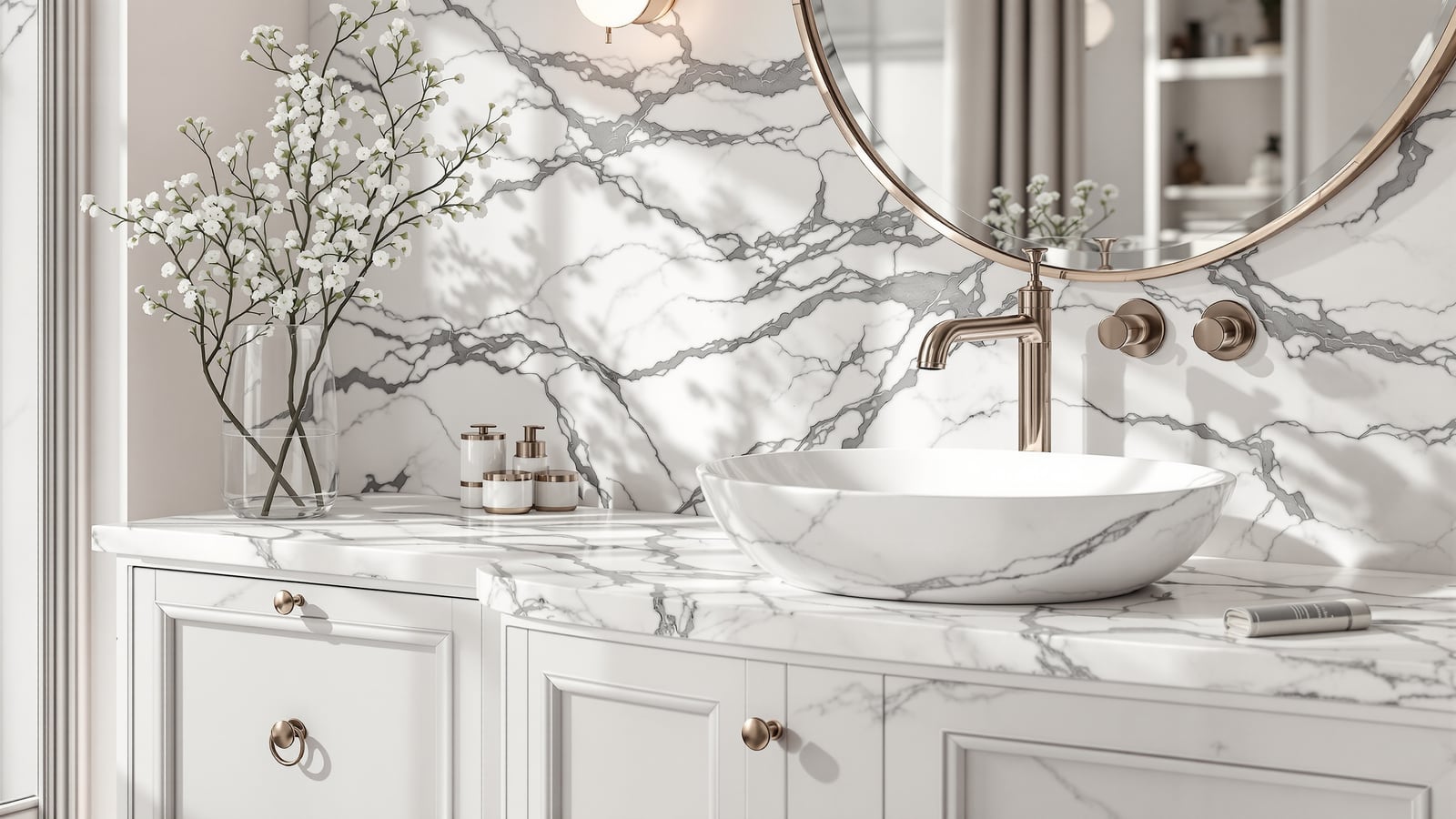 Marble Bathroom India: Countertops, Vanity Tops, Cladding & Floors — Beauty vs Maintenance