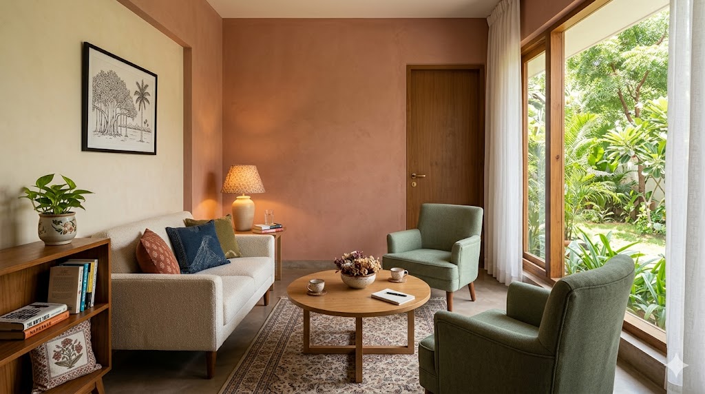 Private family meeting room — placed at the boundary between public zone and secure ward, supports MHCA §23 confidentiality