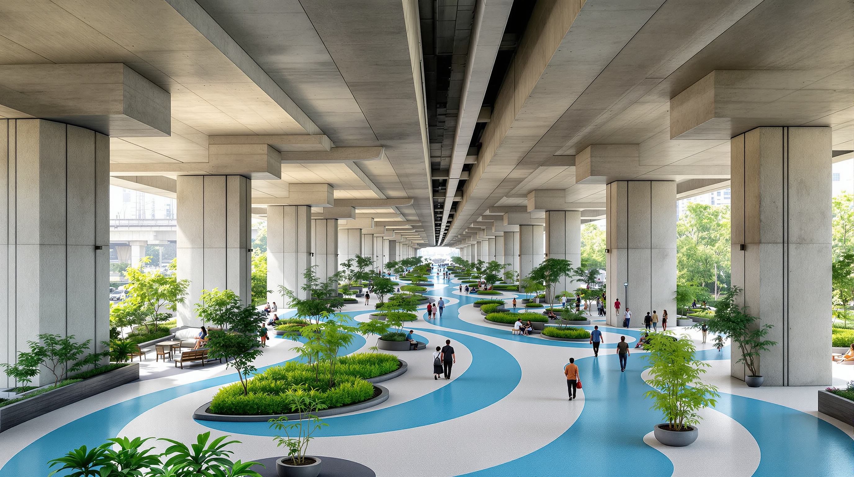 One Green Mile, Mumbai: How MVRDV and StudioPOD Turned the Underside of a Flyover into Public Space