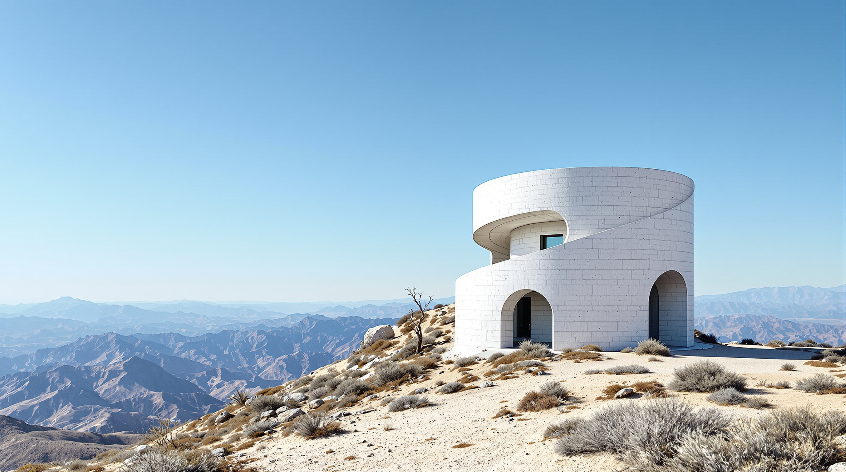 Ruta del Peregrino Lookout Point: A White Concrete Loop on the Devil's Backbone