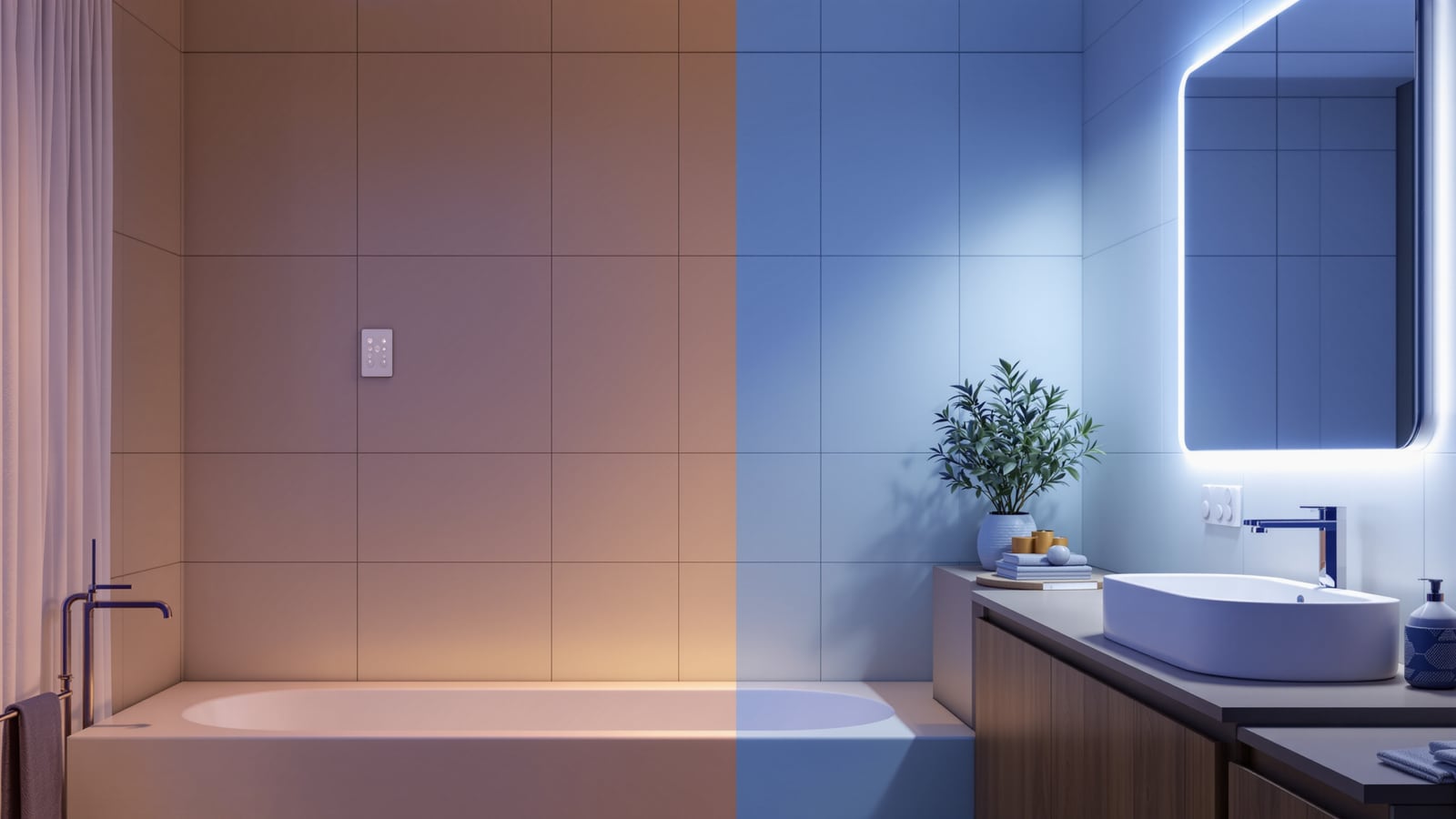 Smart Bathroom Lighting India: App & Voice Control, Tunable White, Scenes & Safe Wiring