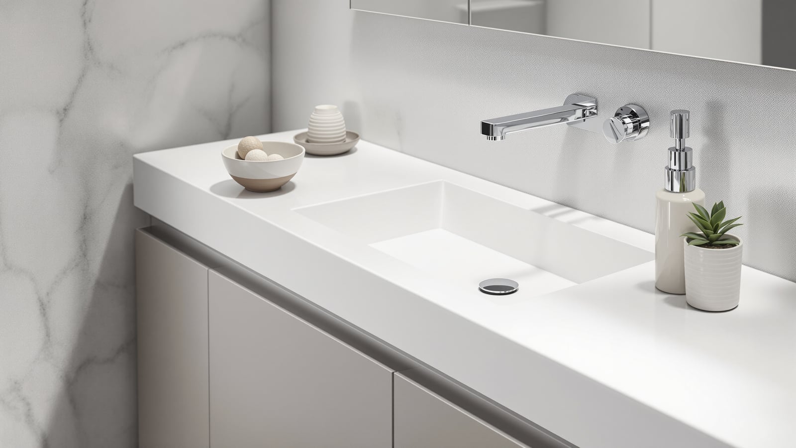 Solid Surface Bathroom India: Seamless Corian-Type Basins, Counters & Wet-Room Seats (2026)