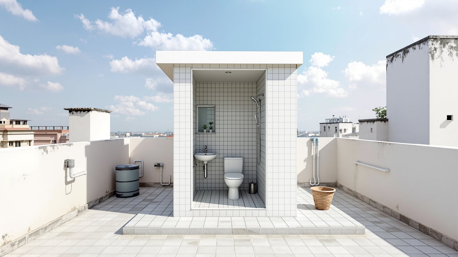 Terrace Bathroom India: Rooftop & Barsati Bathroom Design Guide