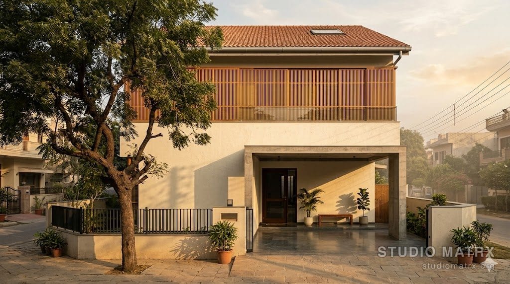 Shaded Cube — 30 × 40 ft Composite Climate Home