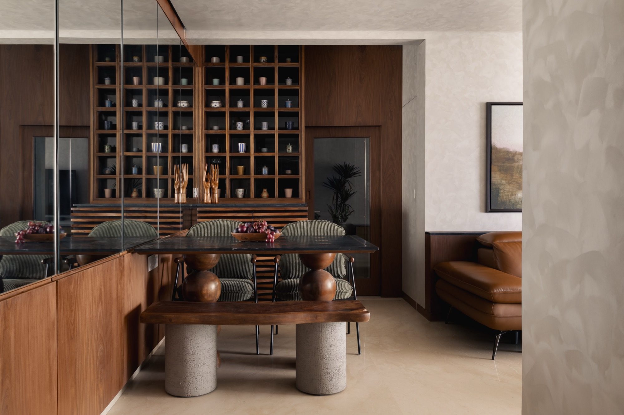 Display and storage in the Breach Candy apartment