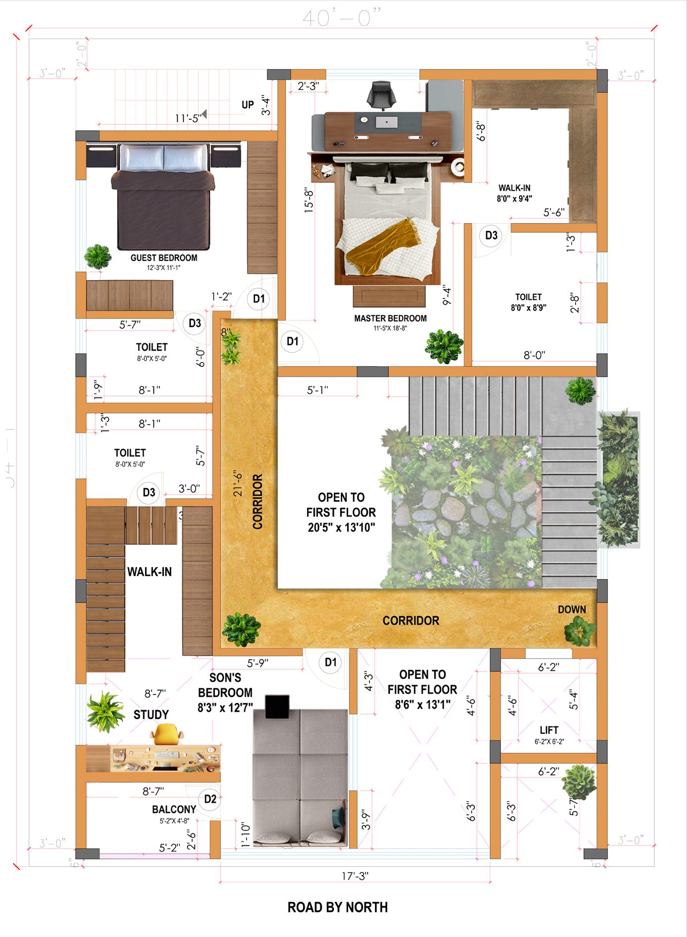 Two areas on the second-floor plan are marked open to the first floor: 20’5" × 13’10" and 8’6" × 13’1" — about 394 sq ft of opening in total.