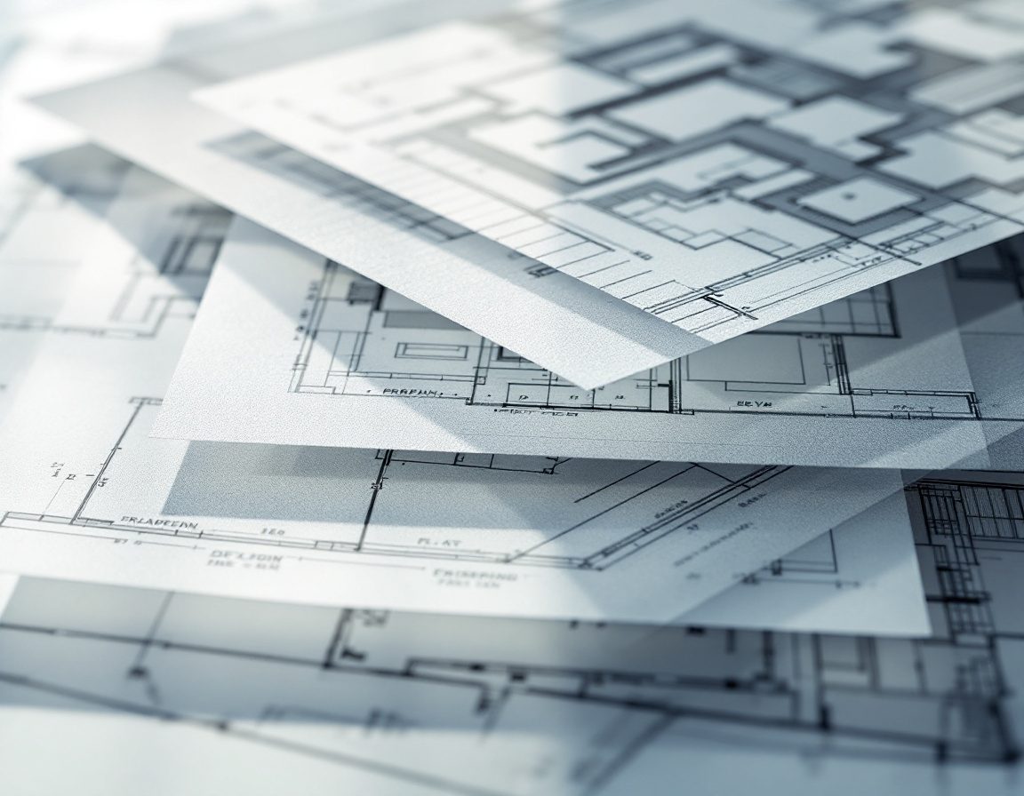 Trace-paper overlays — each sheet refining the one beneath.