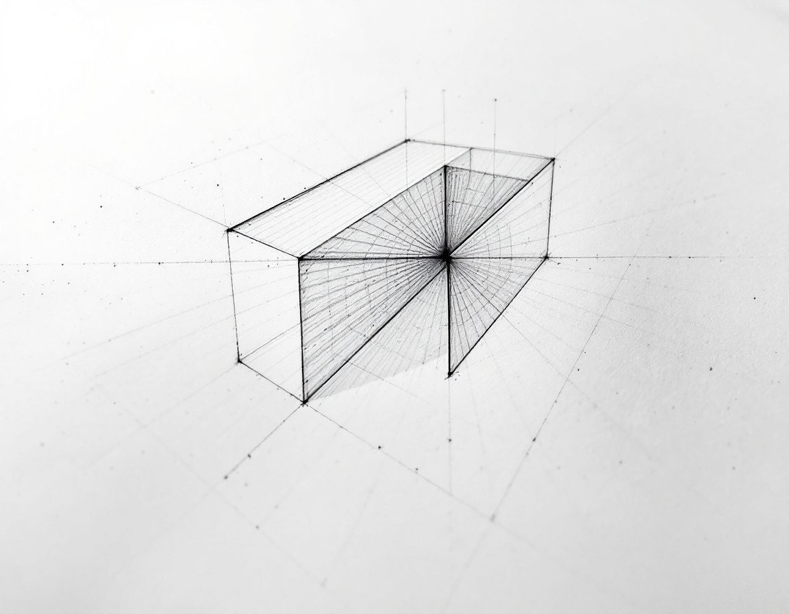 A cabinet-oblique drawing with the front face true and depth halved.