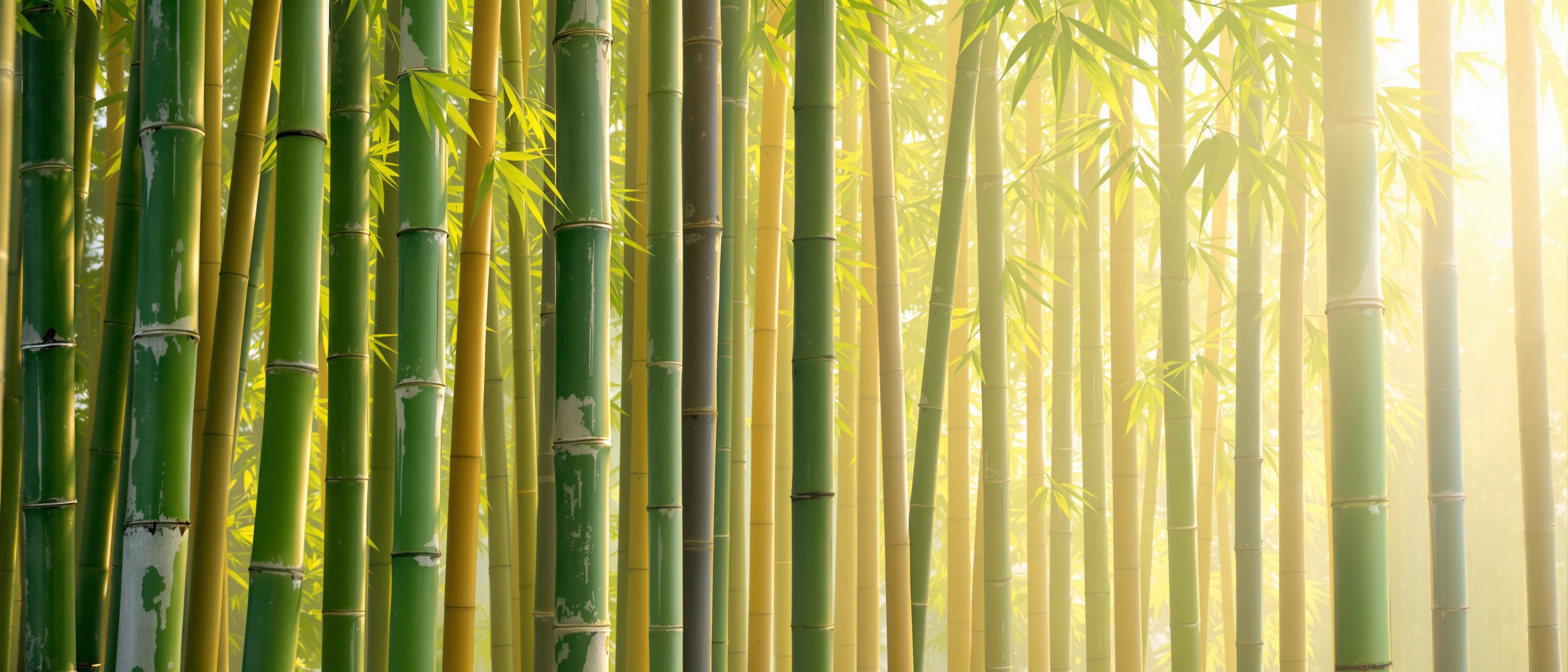 A grove of mature culms — bamboo is a giant grass, not a tree.