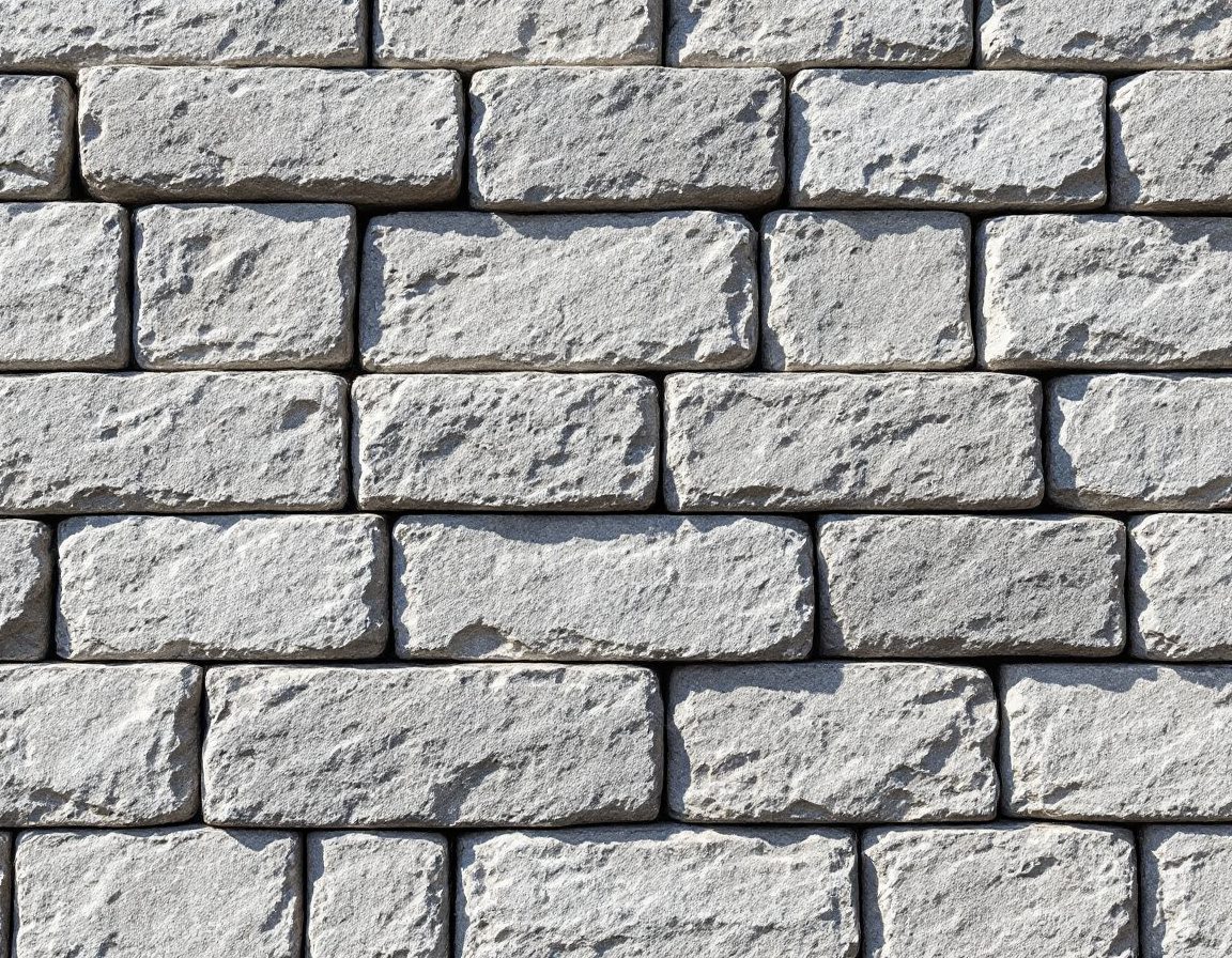 Finely dressed ashlar stone masonry with tight joints.
