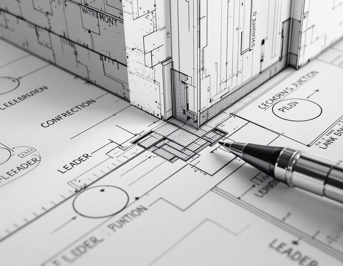 A large-scale construction detail with a callout bubble.
