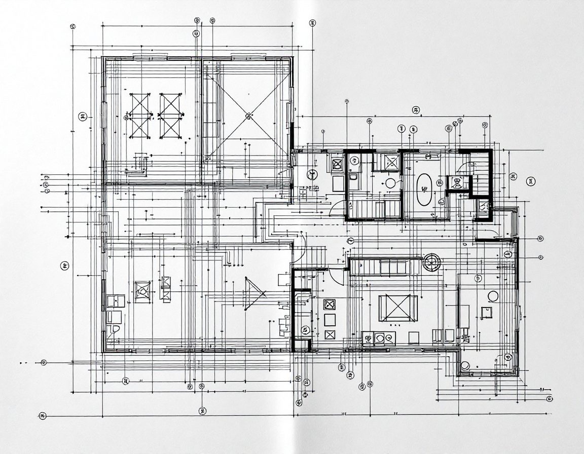 An electrical layout drawing with point and switch symbols.
