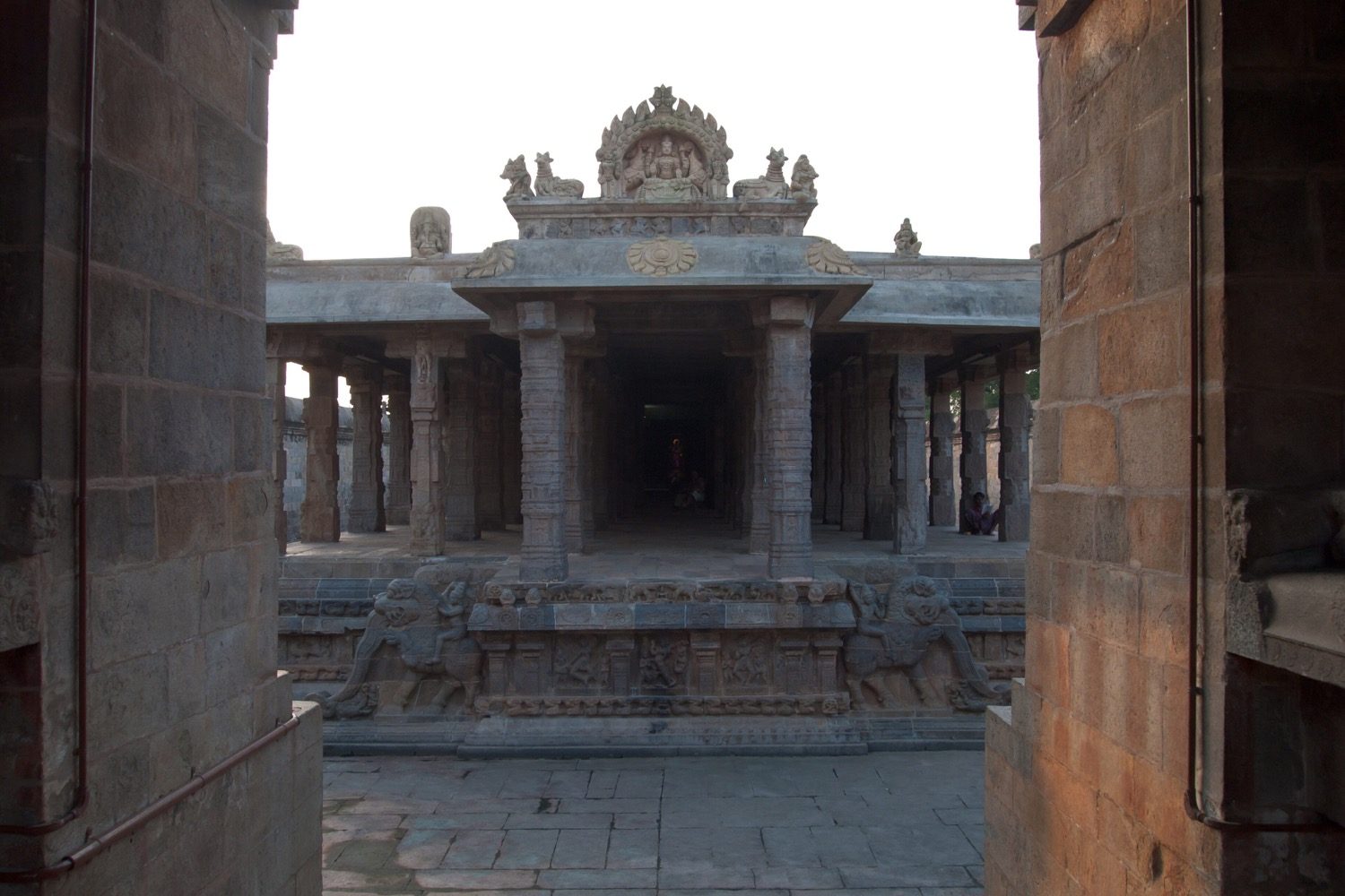 The chariot-form front mandapa of the Airavatesvara Temple at Darasuram, with horse and wheel carving.