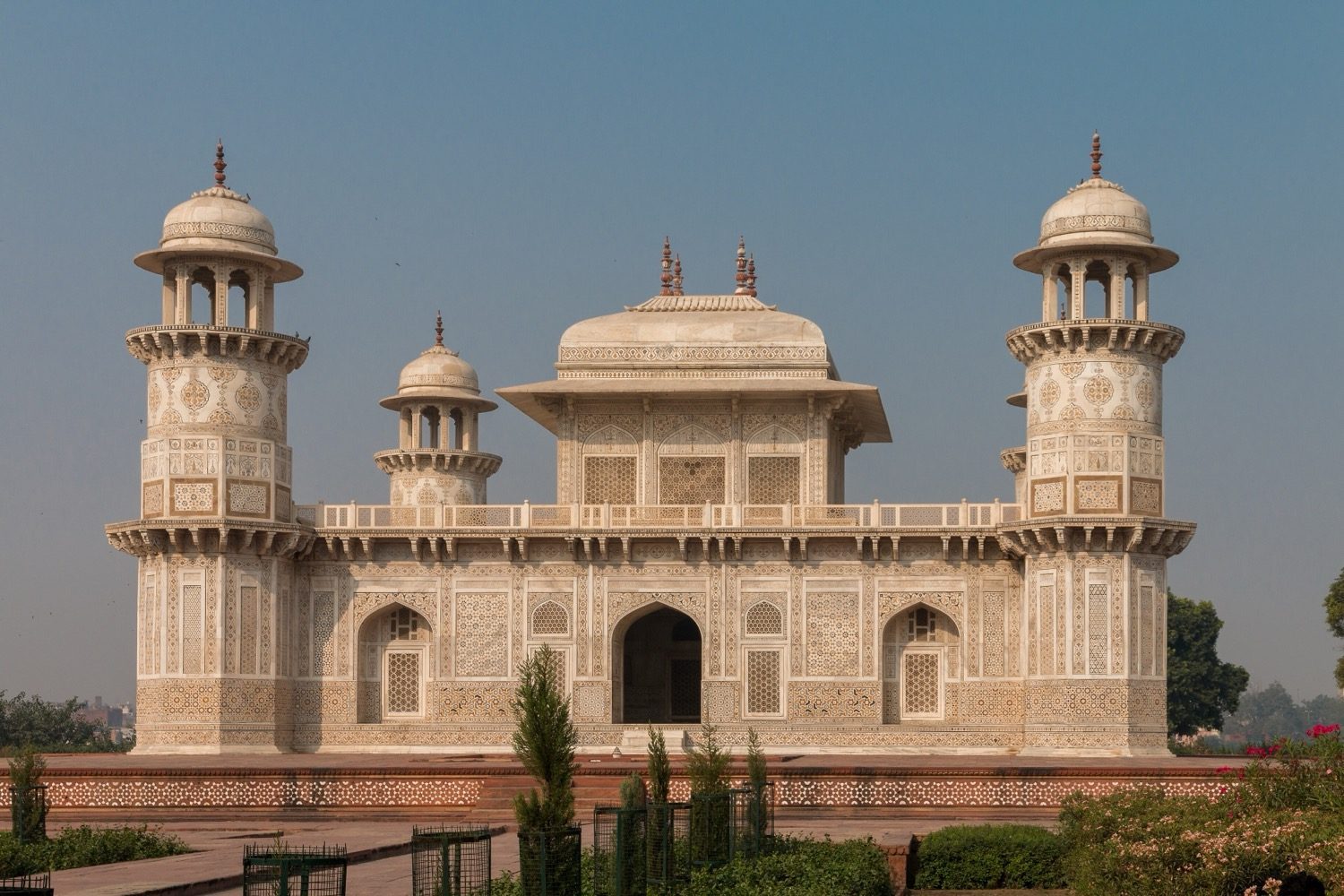 The Tomb of I'timad-ud-Daula, Agra — the marble 'Baby Taj', the first extensive Mughal use of pietra dura inlay.
