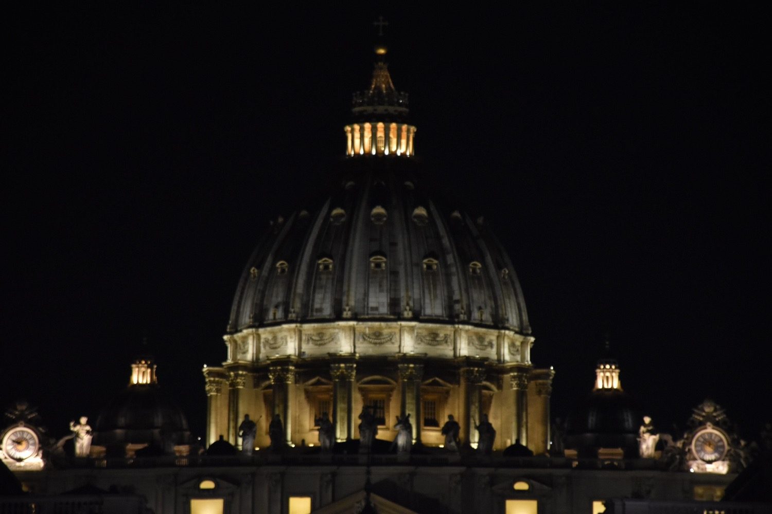 St Peter's Basilica, Vatican — Michelangelo's colossal order and the great dome completed by Giacomo della Porta in 1590.