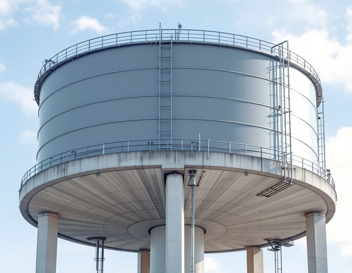 An overhead water tank — capacity is just volume × 1000.