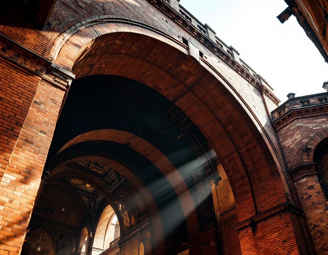 A catenary arch — the hanging chain, inverted.