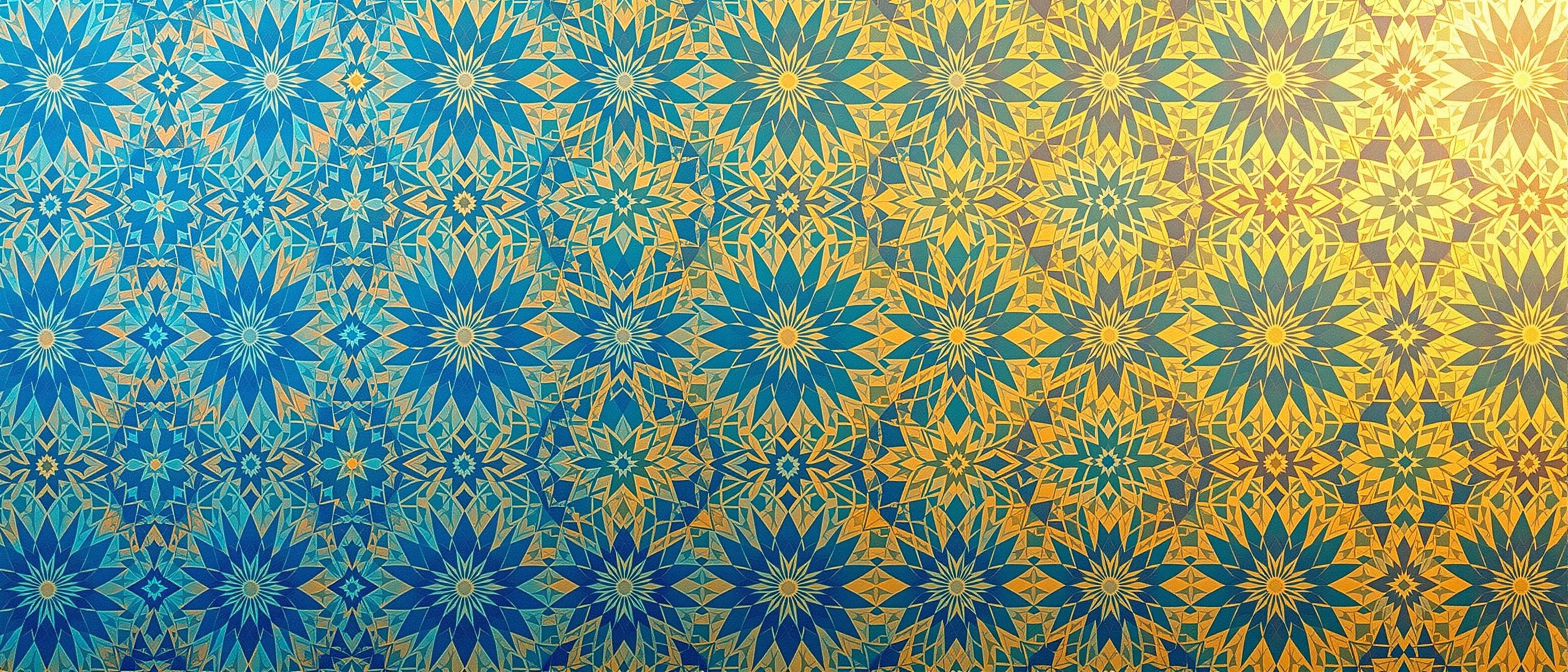 An Islamic geometric tile pattern — mathematics as ornament.