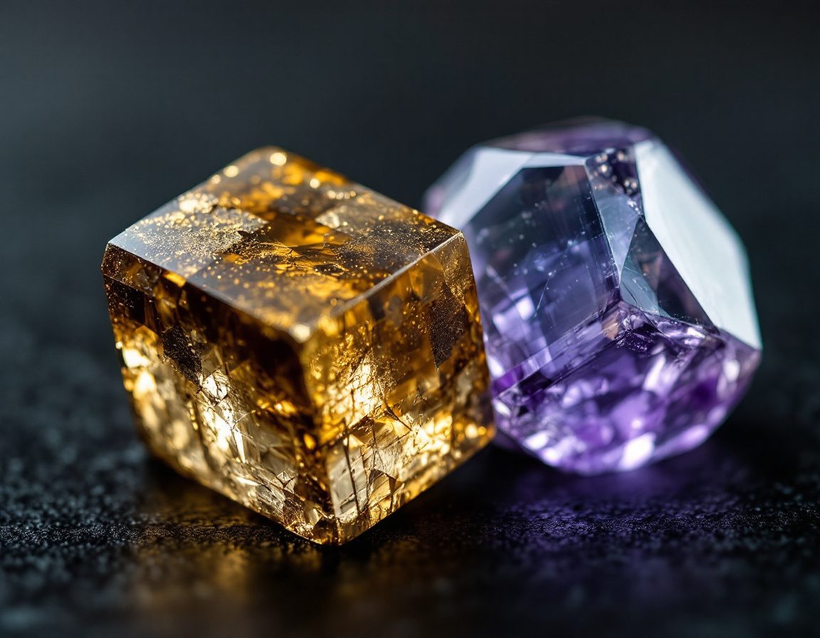 Natural cubic and octahedral crystals — Platonic solids in nature.