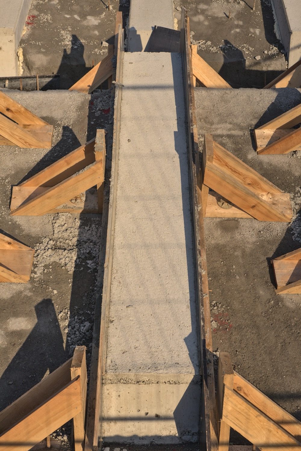 An RCC dog-legged staircase, the inclined waist slab spanning between landings.