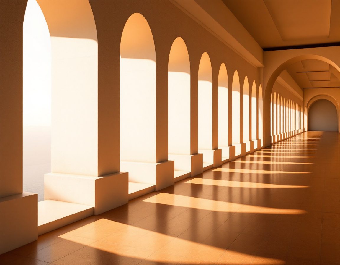 Repeating arches — rhythm made of light and shadow.