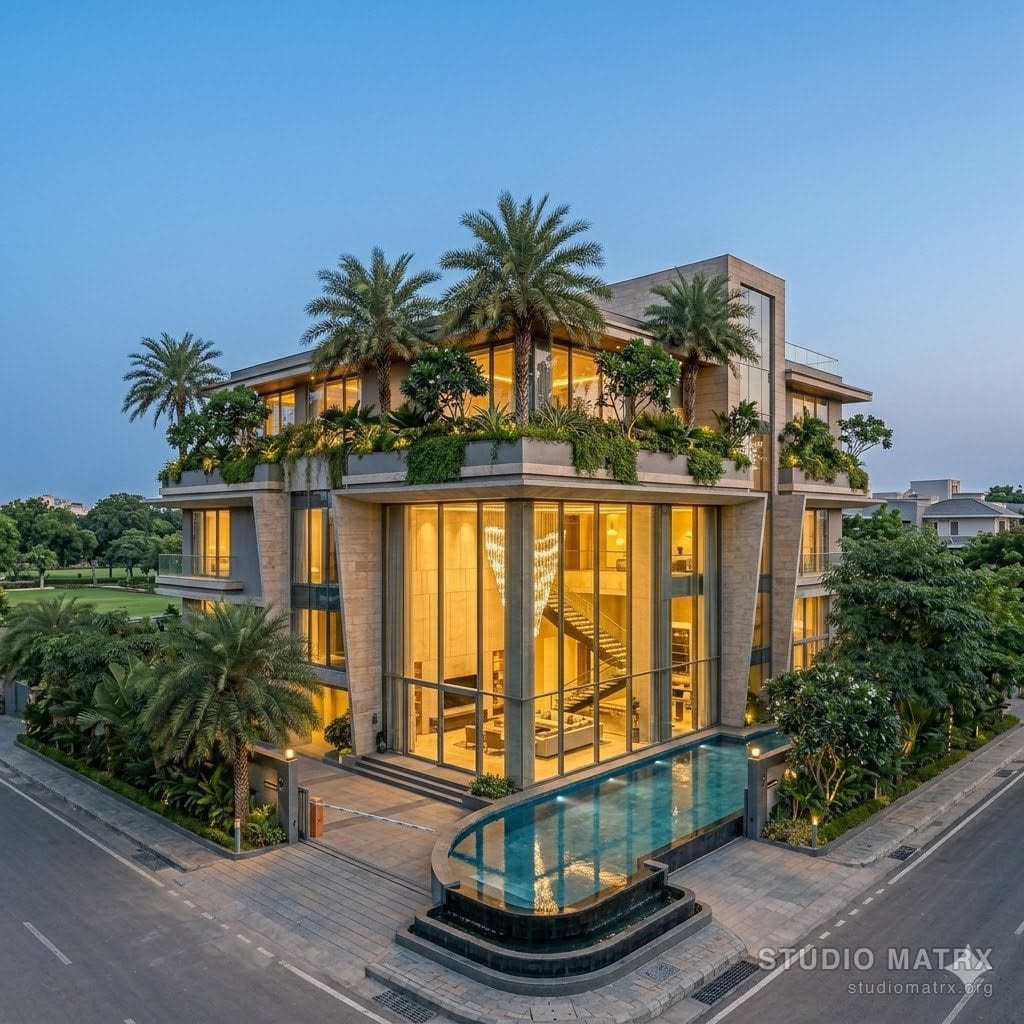 Luxury villa or penthouse in an Indian Tier-1 city