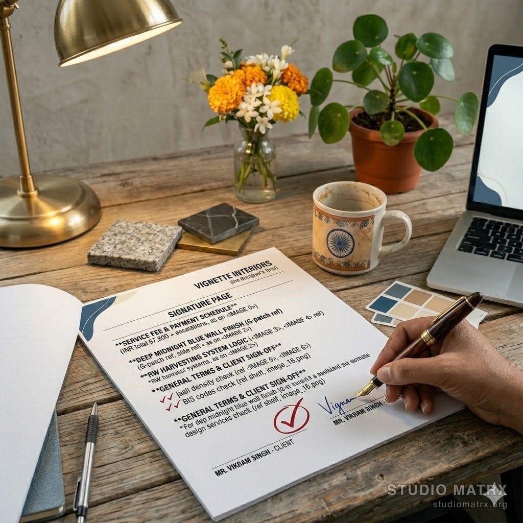 Client signing fee proposal contract