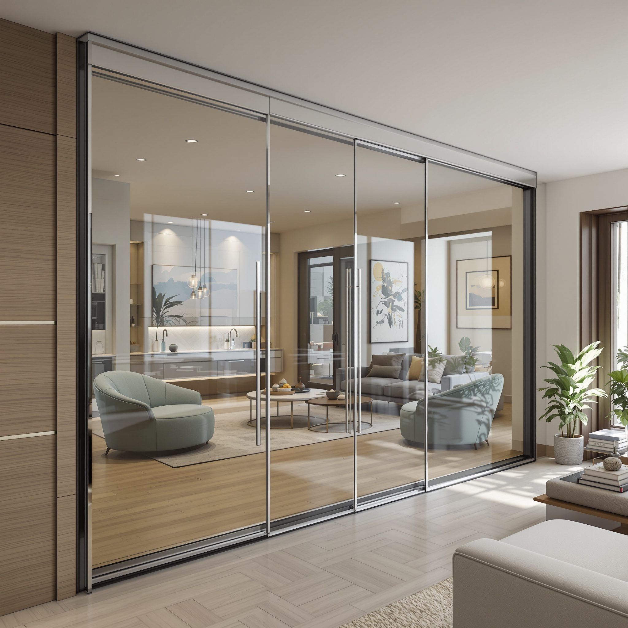Luxury panoramic glass home lift