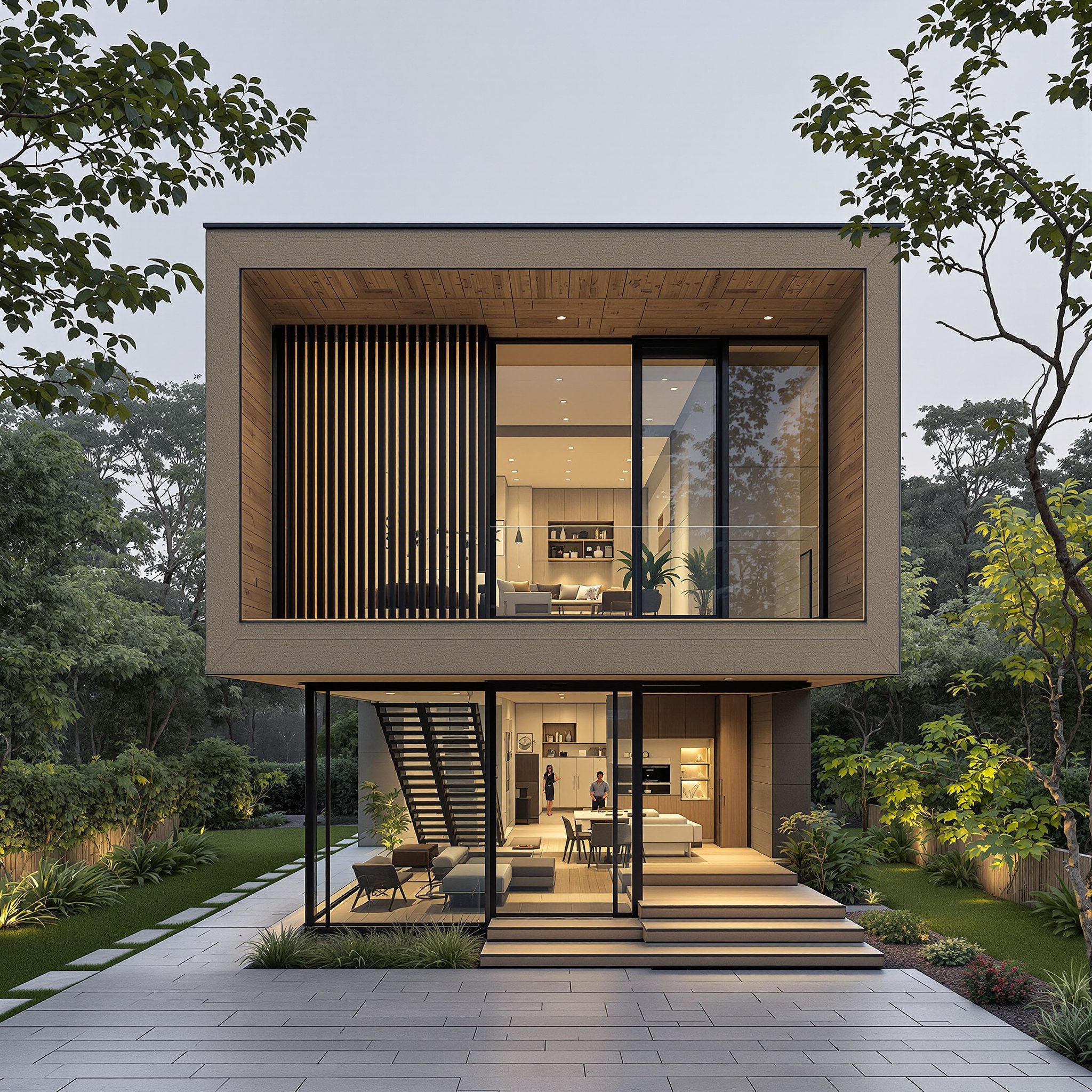 Premium home lift cabin finish
