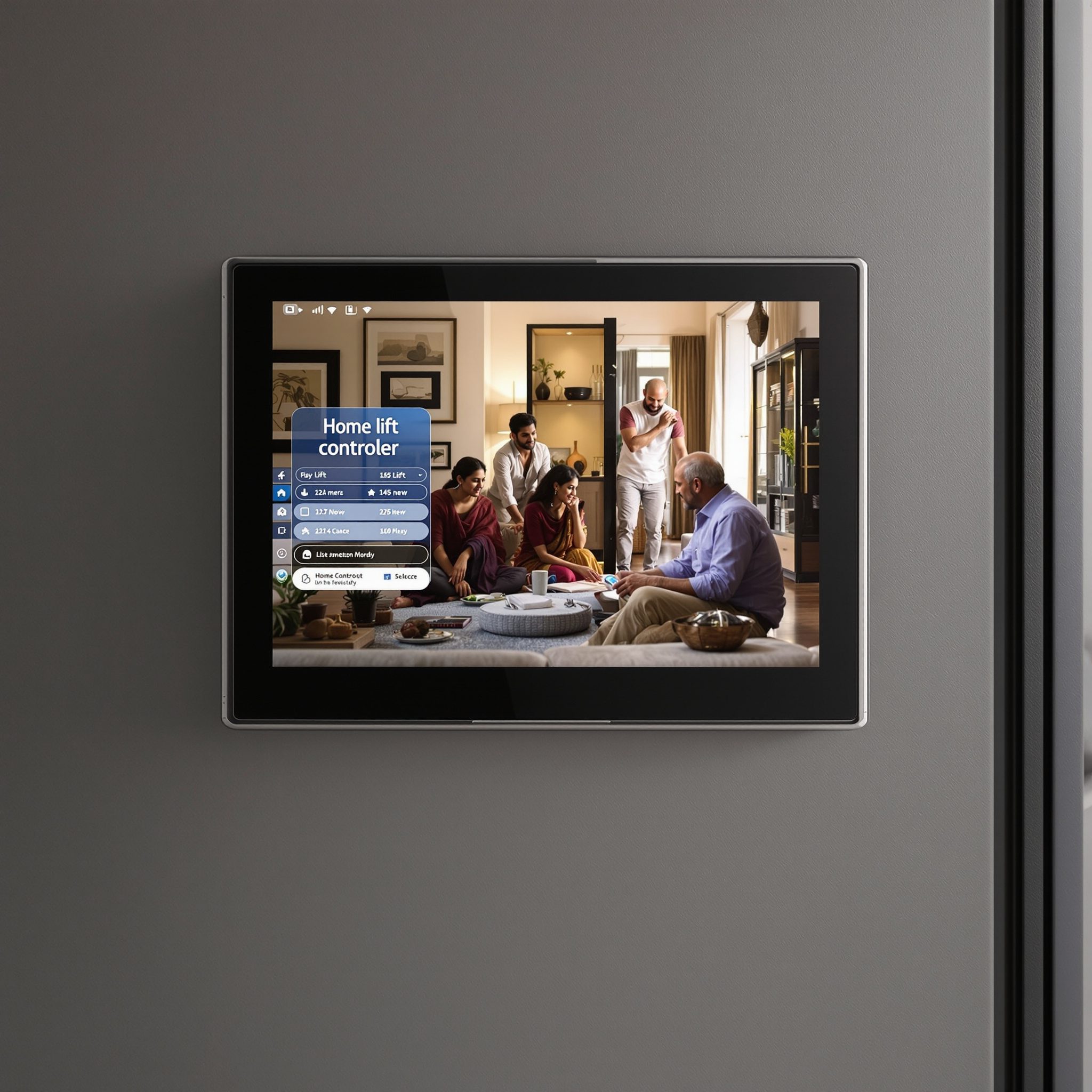 Home lift controller panel