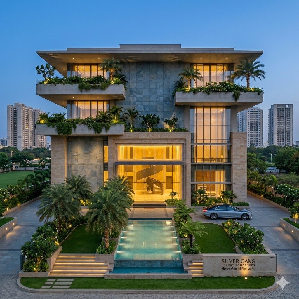 Luxury villa or penthouse in an Indian Tier-1 city