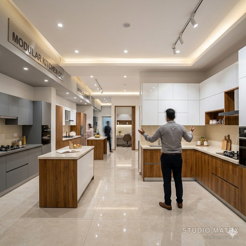 Modular kitchen showroom of a reputed Indian brand