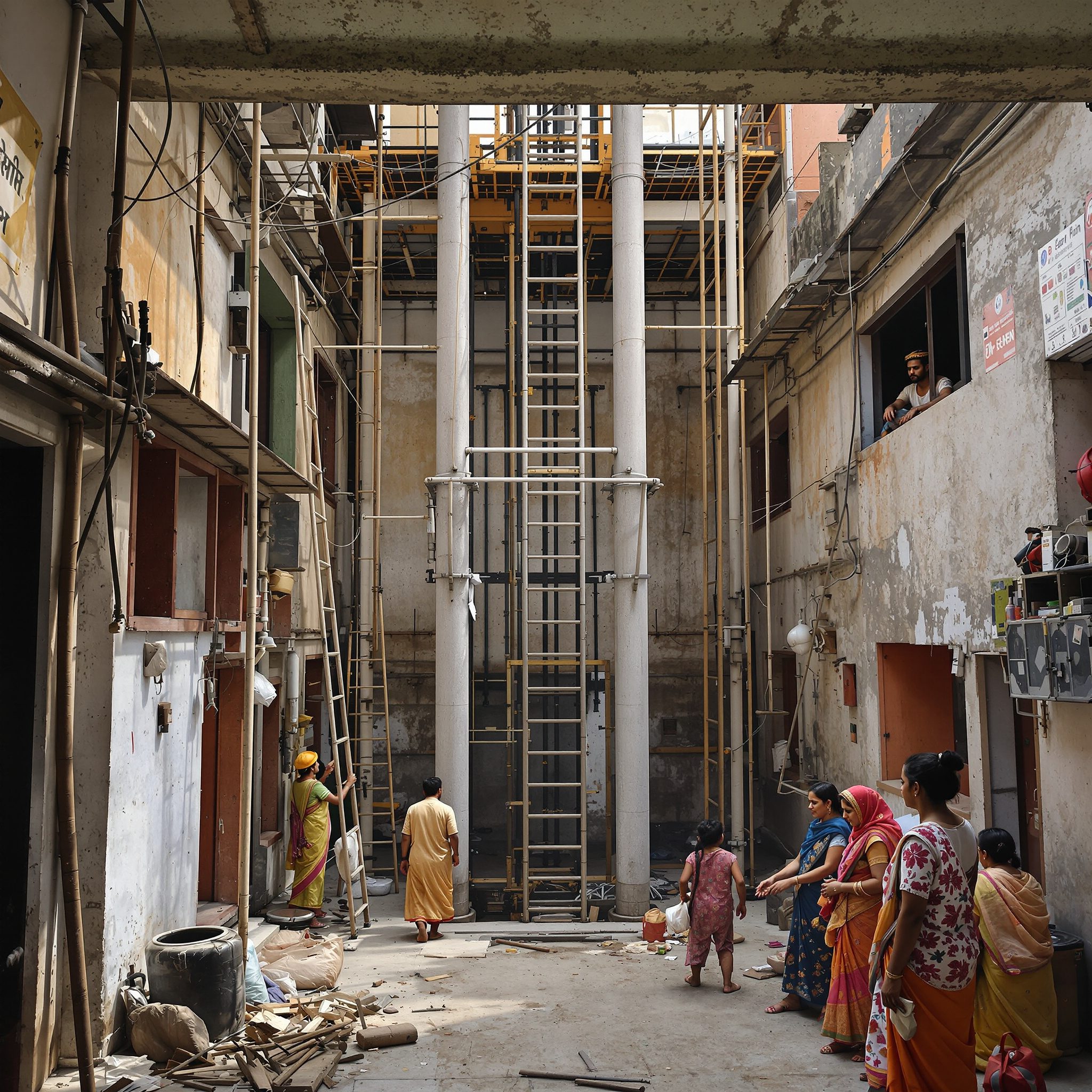 Home lift shaft civil work