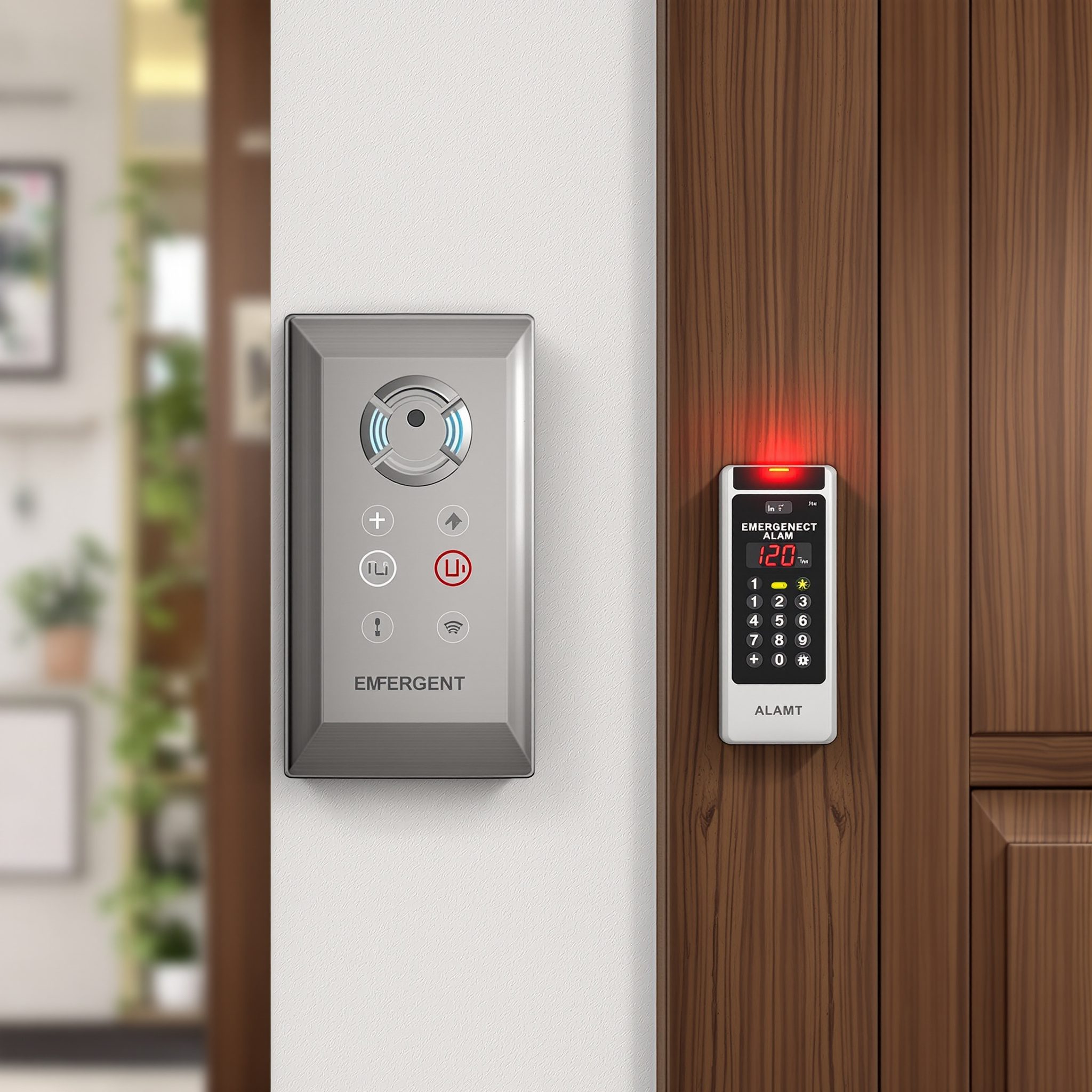 Lift cabin emergency alarm and intercom
