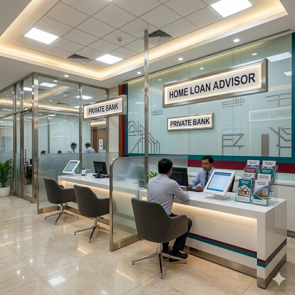 Private bank home-loan desk in India