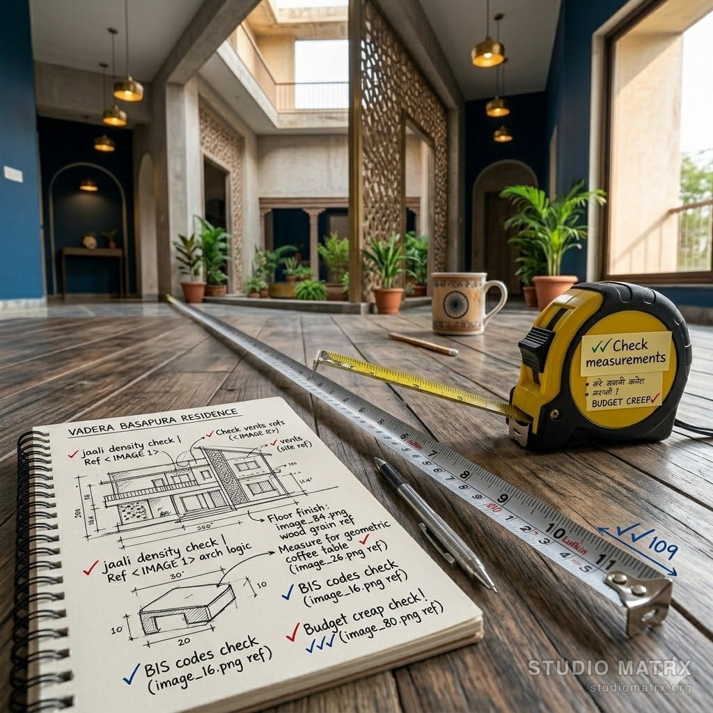 Tape measure backup on a wood floor